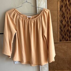 Peach Off-Shoulder Women's Top